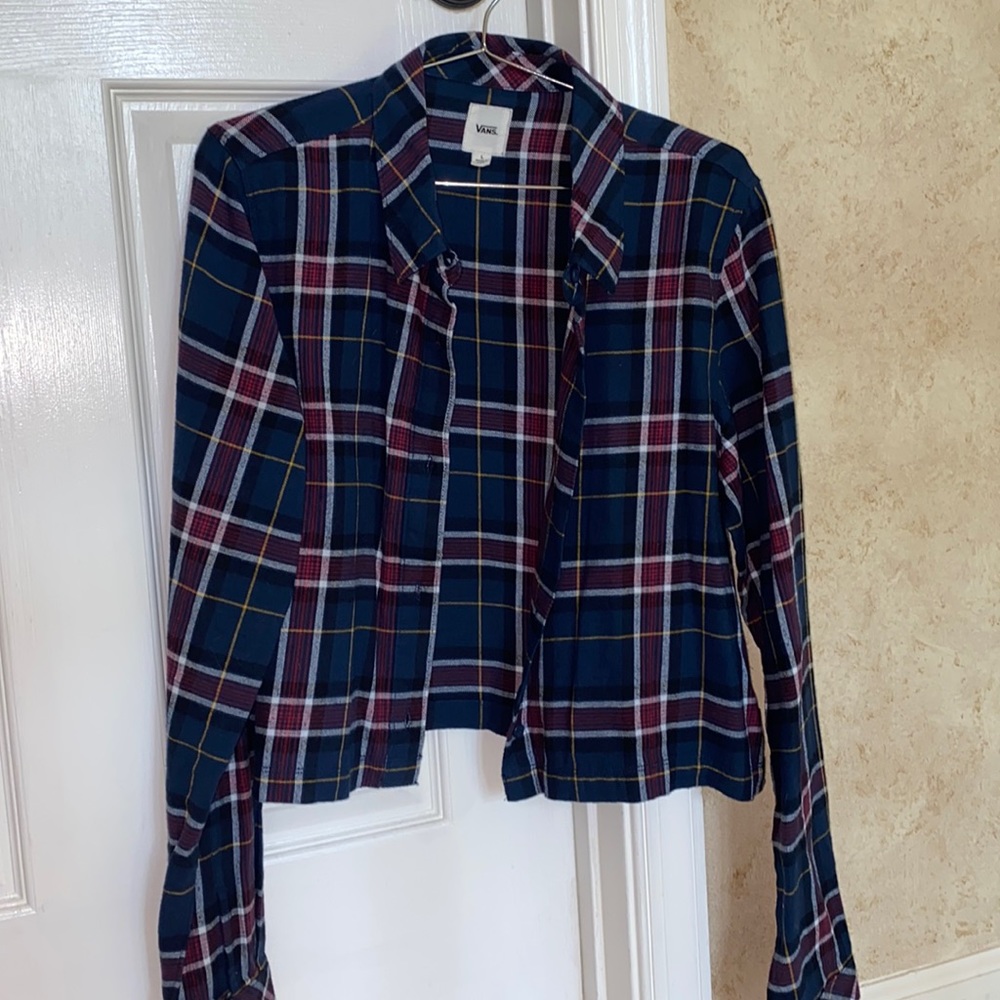 Vans cropped flannel. Size large. Good condition
